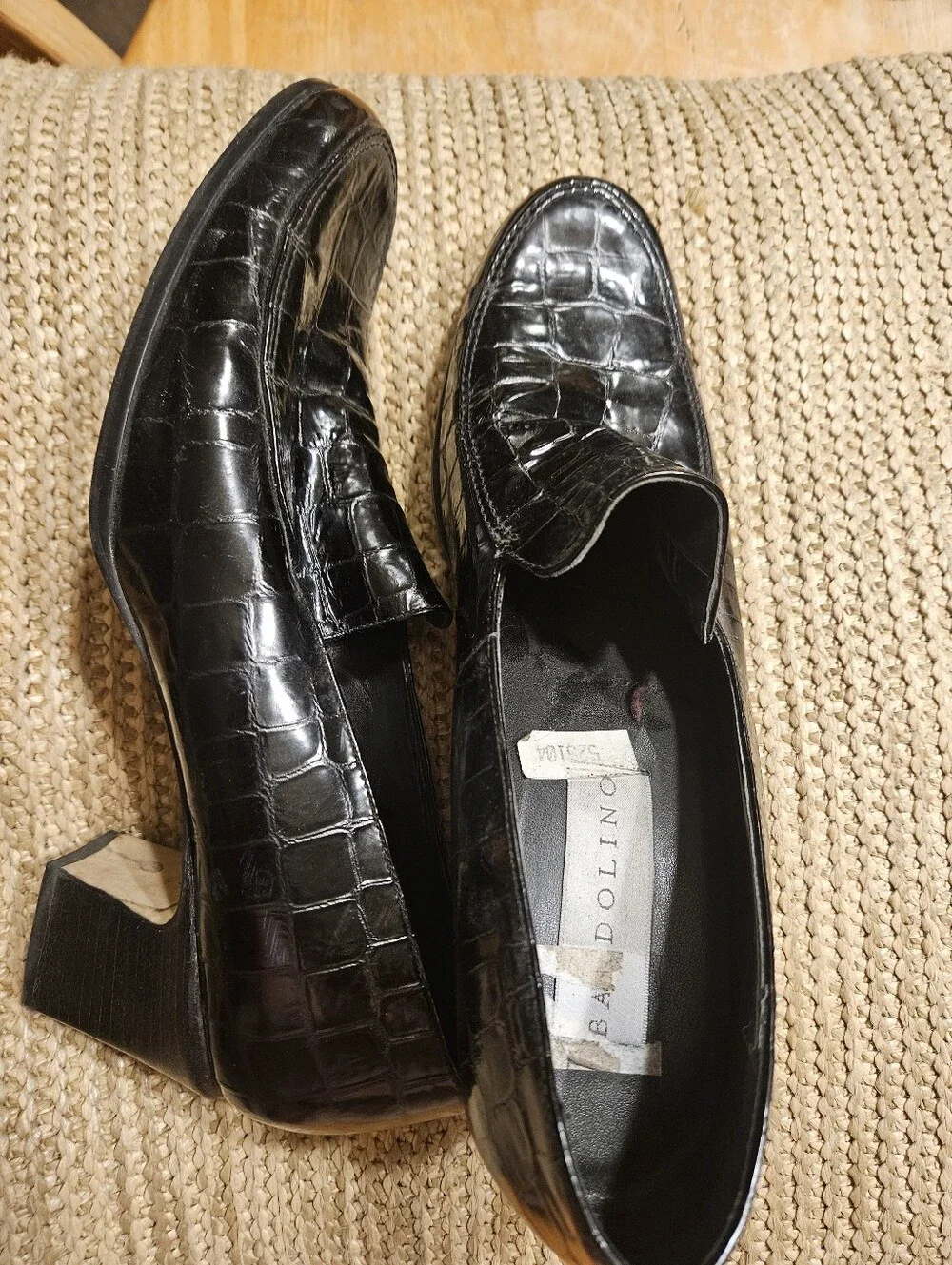 Bandolino Black Croc-Embossed Slip-On Loafers